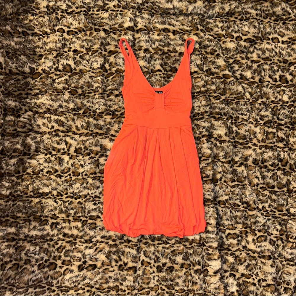 Topshop Bold Coral Dress
